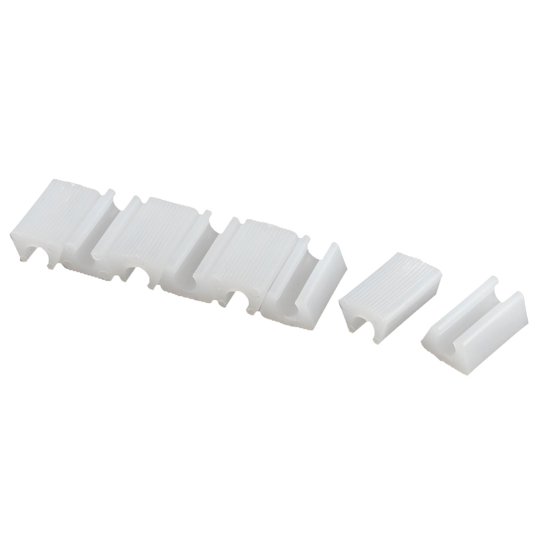 Unique Bargains 8 Pcs Antislip Plastic U Shape 8mm Chair Foot Cover Table Furniture Leg Protector White