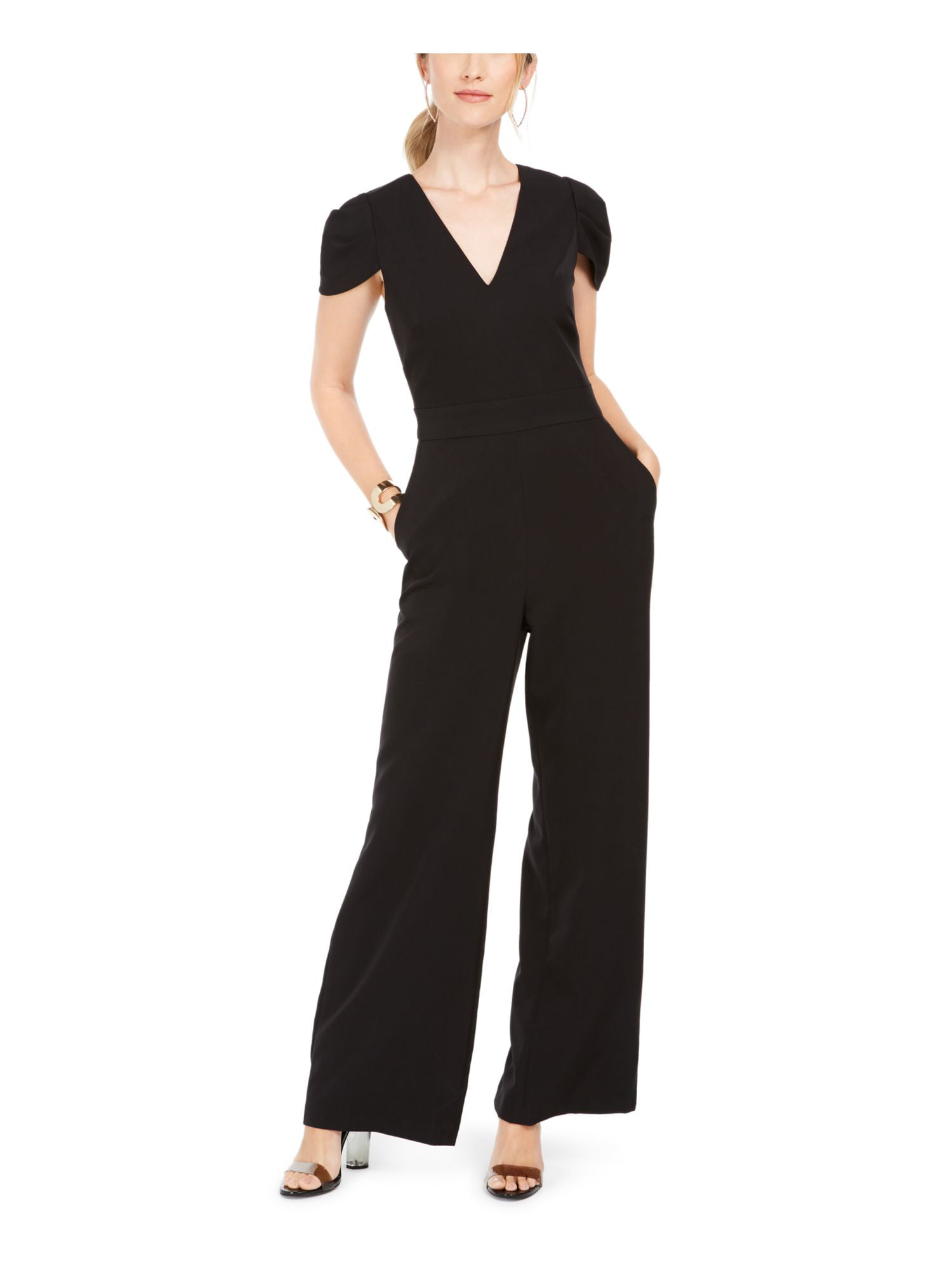 John Richmond Synthetic Jumpsuit in Black Womens Clothing Jumpsuits and rompers Full-length jumpsuits and rompers 