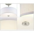 thumbnail image 4 of Progress Lighting Inspire 1-Light LED Semi-Flush Mount in Brushed Nickel with Summer Linen Shade, 4 of 11