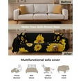 thumbnail image 3 of Sunflower Black Sofa Couch Covers for Dog,Washable Sectional Couch Slipcovers for Loveseat with Tassels,Abstract Painting Bee Summer Spring Non Slip Sofa Throw Cover Blanket Large 71''x102'', 3 of 8