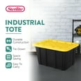 thumbnail image 4 of Sterilite 8-Pack 27 Gallon Industrial Storage Tote, Heavy-Duty Plastic Bins, Black/Yellow, 4 of 13