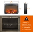 thumbnail image 3 of Innoflame 23" Electric Fireplace Insert, Fireplace Heater with Log Set & Realistic Flame, Recessed Fireplace with Over Heating Protection, Low Noise, 1400W, Black(23" X 17.6"), 3 of 7
