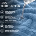 thumbnail image 5 of Dan River Salon Towel Pack of 24 Soft Quick Dry Absorbent Cotton Spa Hand Towel - Blue, 16 x 26 Inches, 5 of 10