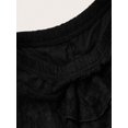 thumbnail image 3 of Black Lace Tiered Ruffle Mini Skirt With Asymmetrical Hem And Safety Shorts, 3 of 6