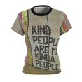 thumbnail image 2 of 'Kind People' Women's Cut & Sew Tee (AOP), 2 of 6