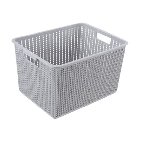 Caja de plástico Yuarrent organizador de almacenamiento apilable gris L
