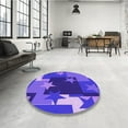 thumbnail image 3 of Ahgly Company Indoor Rectangle Patterned Purple Daffodil Purple Area Rugs, 5' x 7', 3 of 6