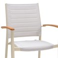 thumbnail image 5 of Armen Living Portals Outdoor Dining Chair - Aluminum - Set of 2 - Stackable - Coral Sand, 5 of 5