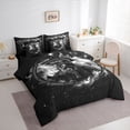 thumbnail image 3 of jejeloiu Galaxy Starry Sky 7-Piece Twin Bedding Sets,White Black Bedding Comforter Set For Boys Kids Reversible, 3 of 8