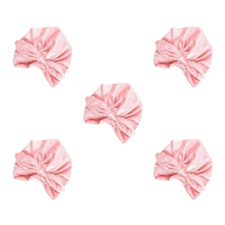 

5pcs Baby Girl Velvet Turban Hat Toddler Infant Bow Headband Bunny Ear Headwraps Knotted for Wrap Headdress