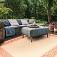 thumbnail image 3 of SAFAVIEH Courtyard Kian Bordered Indoor/Outdoor Area Rug, Cream/Terracotta, 6'7" x 9'6", 3 of 12
