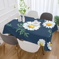 thumbnail image 5 of Floral Daisy Pattern Rectangle Tablecloth, Dust Proof Anti Wrinkle Wipeable Table Cloth Tabletop for of Dinner Kitchen Wedding Holiday Party 60"x90" Home Decor, 5 of 7