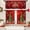 Christmas 017, variant on Christmas Kitchen Window Curtains and Valances Set 36 Inch, Gingerbread Man Merry Christmas Short Tier Curtain for Cafe Living Room Bathroom, Xmas Red 3 Pieces Set Kitchen Decor