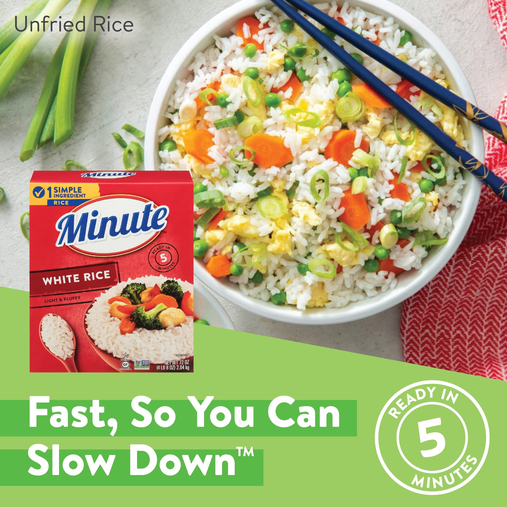 Minute White Rice (72 Oz.) (Pack of 6)