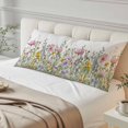 thumbnail image 4 of Spring Floral Body Pillow Covers 20"x60", Watercolor Flower Eucalyptus Leaves Botanical Soft Brushed Microfiber Breathable Throw Pillow Covers, Pillowcase with Zipper for Couch Sofa Bedroom, 4 of 9