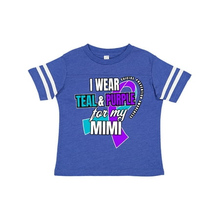 

Inktastic Suicide Prevention I Wear Teal and Purple for My Mimi Gift Toddler Boy or Toddler Girl T-Shirt