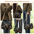 thumbnail image 4 of FORMRS Womens Shoulder Bag with Chain Strap Clutch Purse Cute Tote Handbag, Black Flowers, 4 of 7