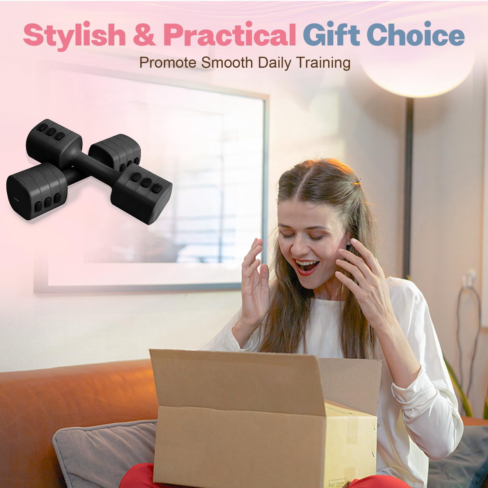 Adjustable Dumbbell Set Of 2  4 In 1 Free Weights Dumbbells For Women With Fast Adjustment Each 2lb 3lb 4lb 5lb Hand Home Gym & Outdoor Exercise