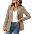 thumbnail image 4 of Sentmoon Women Cardigan Solid Color Long Sleeve Lapel Button Down Blazer Jacket with Pockets Casual Suit Coat for Office Work S-XXXXXL, 4 of 6