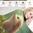 thumbnail image 3 of Orinice Hedgehog Throw Blanket for Bedroom Living Room, Plush Bed Blanket, Super Soft Comfortable Bedding Sofa Throw for Boys Girls, Flannel Blanket Fuzzy Blankets,  50x60in, 3 of 6