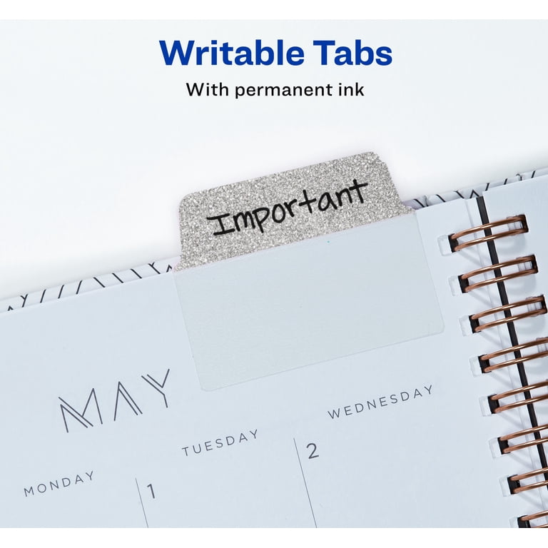 Avery Ultrabs Luxe Write-On Index Tabs, Silver, 54-Pack photo 5
