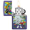 thumbnail image 2 of Zippo White Rabbit Design Purple Matte Pocket Lighter, 2 of 6