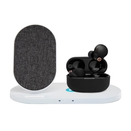 Sony WF-1000XM4 Noise Canceling Headphones (Black) with Kratos Wireless Charger