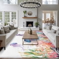 thumbnail image 3 of Watercolor Jellyfish Large Area Rugs 5x8 ft Summer Ocean Seaweed Coral Coastal Washable Rug Non Slip Indoor Carpet Absorbent Floor Mat for Living Room Bedroom Dining Room, 3 of 9