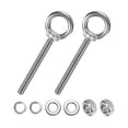 thumbnail image 1 of Uxcell 2-Sets Stainless Eyebolt M10x100mm Shoulder Lifting Eye Bolt with Nuts Washers Male Screw Thread Ring, 1 of 2