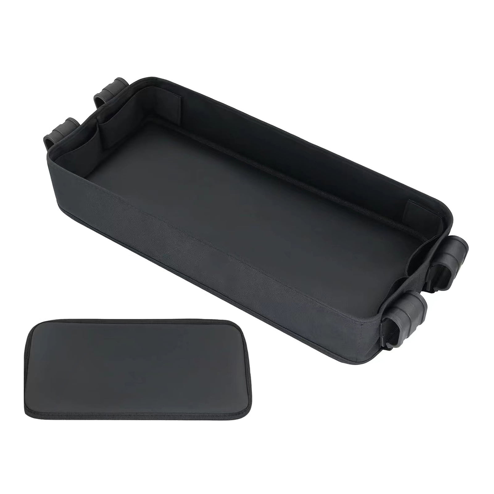 sunsanly Stroller Snack Tray with Fastener Tapes Waterproof Easy to Clean Universal Compatibility Food Tray with Insulated Cup Holder for Wonderfold Wagon