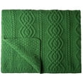 thumbnail image 3 of SAOL Luxurios 100% Merino Wool Cable Knitted Aran Bed Throw Blanket Couch Sofa Bedcover Irish Celtic Dara Knot 69 x 44 in from Ireland, 3 of 5