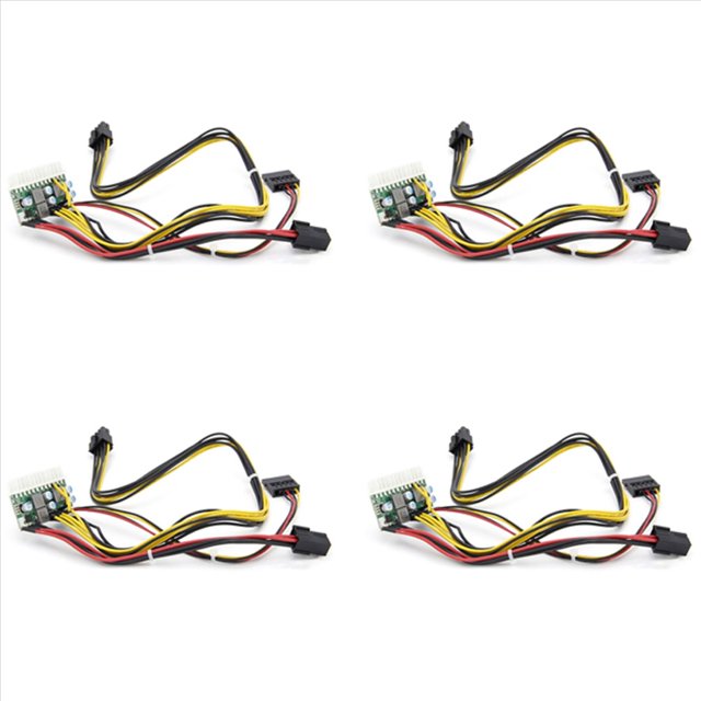 4X PCI-e 6PIN Entrada DC 12V 300W DC-ATX-300W 24Pin ATX Interruptor PSU MóDulo de Fuente de AlimentacióN