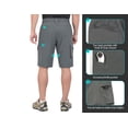 thumbnail image 4 of Little Donkey Andy Men's Hiking Cargo Shorts with 9 Pockets Lightweight Water-resistant Quick Dry Golf Travel Shorts Gray M, 4 of 6