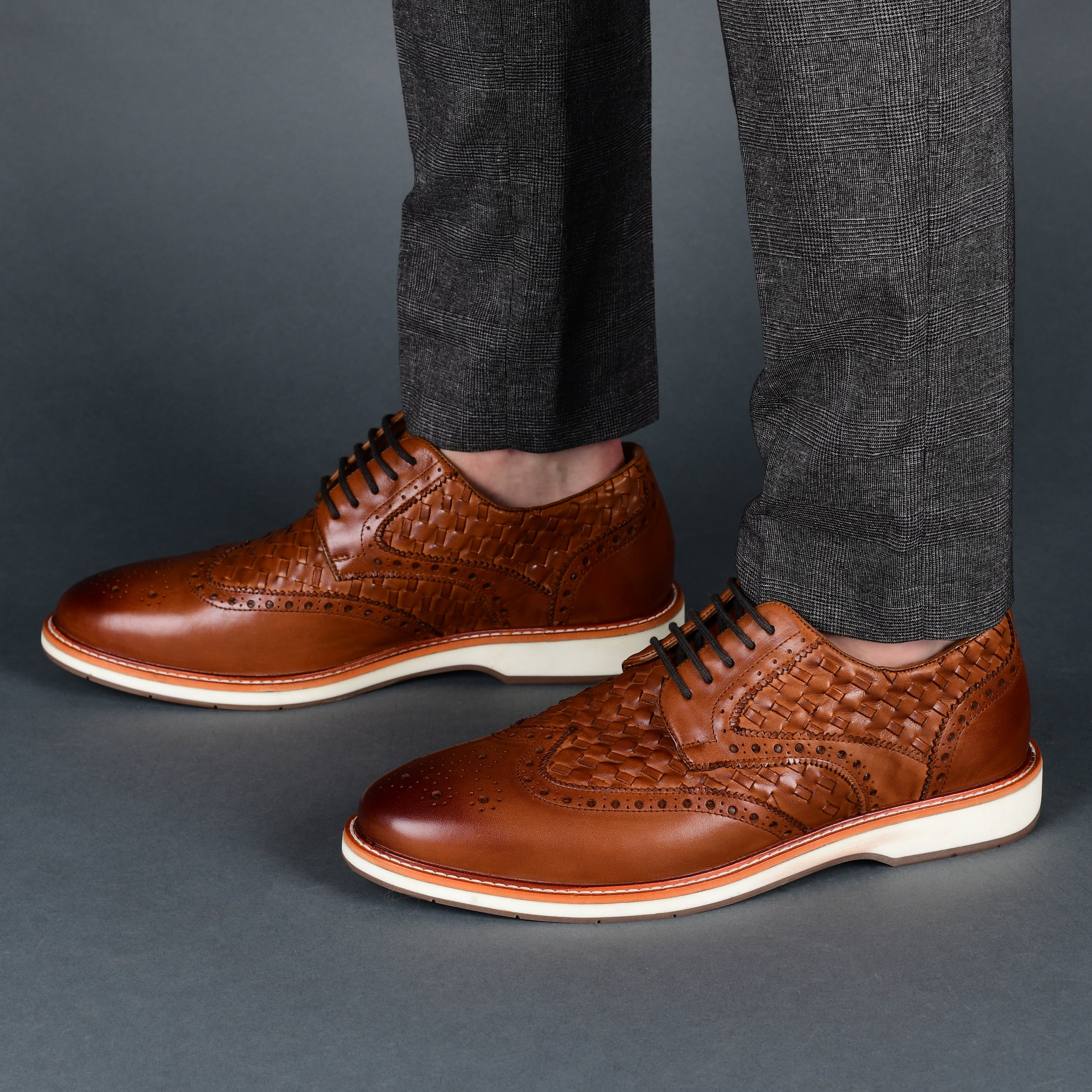 Thomas & Vine Mens Radcliff Tru Comfort Foam Lace-up Woven Wingtip Derby-Size 10 Thomas & Vine Mens Radcliff Tru Comfort Foam Lace-up Woven  main image 3