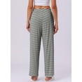 thumbnail image 3 of DARING DIVA Women's Flowy Cotton Wide Leg Lounge Pants 2XL Deep Black Stripe, 3 of 7