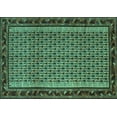 thumbnail image 1 of Ahgly Company Indoor Rectangle Abstract Turquoise Blue Contemporary Area Rugs, 5' x 8', 1 of 4