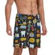 thumbnail image 2 of Balery Teeth Pantalones cortos de pijama de punto de algodón para hombre con cinturilla y bolsillos-Large, 2 of 6