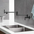 thumbnail image 5 of Feetron Waterfall Black and Bronzel Wall Mounted Two-Handle Faucet, 5 of 9