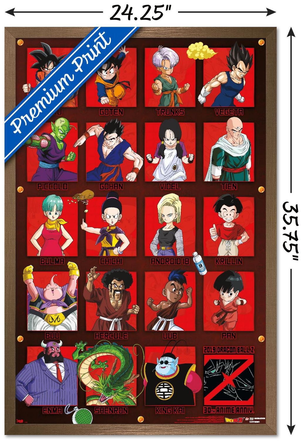 Dragon Ball Z - Anniversary Wall Poster, 14.725" x 22.375"