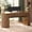 Brown, variant on Modern Executive Desk with 2 Drawers, 58.3" x 21.7" Fluted Computer Desk with 2 Sliding Doors Storage, Home Office Desk