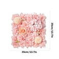 thumbnail image 3 of Bdday Coffee Bar Decor Flower Wall Panel 13.7x13.7in Artificial Silk Flower Hydrangea Rose Floral Panel for Wedding Photo Stage Home Party Background Decoration Bathroom Wall Decor, 3 of 6