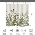 thumbnail image 6 of Small Stall Wildflower Farmhouse Half Shower Curtain  Inch Narrow Single Botanical Flower Floral Herbs Bathroom Windows Balconies Fabric Polyester Waterproof 12 Plastic Hooks, 6 of 7