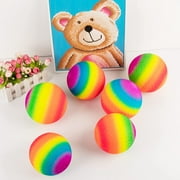Homotte 6 Pcs Rainbow Playground Balls for Kids, 5 inch Kickball Dodgeball Handball Set for Indoor & Outdoor Activities with Hand Pump