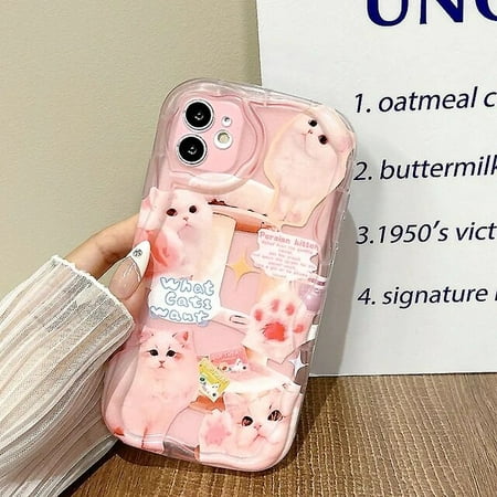Lovely Pet Cat Soft Case for Huawei P60 P50 P40 Lite 5G 4G P30 Pro Mate 60 50 40 30 Nova Y90 Honor X5 Shockproof Wavy Edge Cover