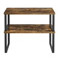 thumbnail image 2 of 2 Pack Cabinet Organizer Shelf, Kitchen Counter Shelves, Kitchen Storage, Spice Rack, Stackable, Expandable, Metal and Engineered Wood, Ink Black and Rustic Brown, 2 of 9