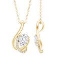 thumbnail image 3 of Rosec Jewels Lab Grown Diamond Pendant with Chain - EF-VS Grade Certified Necklace for Birthday, 18K Yellow Gold, 3 of 6