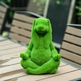 thumbnail image 6 of Hyknon Easter Bunny Figurine for Outdoor Decor Realistic Flocking Rabbit Statue Green Resin Large Ornament for Garden Courtyard Patio Decoration, 6 of 7