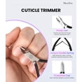 thumbnail image 6 of MelodySusie Acrylic Nail Clippers Set with Cuticle Trimmer and Dual-Ended Pusher, 4-Piece Stainless Steel Acrylic Nail Cutter Set, 6 of 8