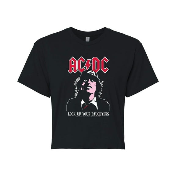 ACDC - Lock Up Your Daughters - Juniors Cropped Cotton Blend T-Shirt