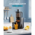 thumbnail image 2 of Cold Press Juicer, EUHOMY 5.4" Extra Large Feed Chute Slow Masticating Juicer, 250W Juicer Machines, 99.6% High Juice Yield,for Whole Vegetables & Fr, 2 of 7